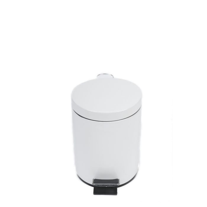 Poubelle salle de bain blanche 5 litres
