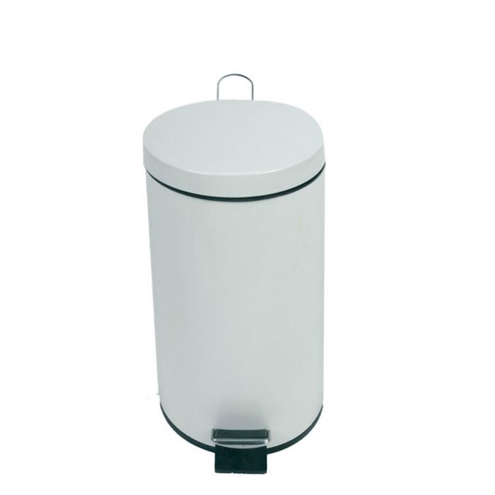 Poubelle salle de bain blanche 20 litres