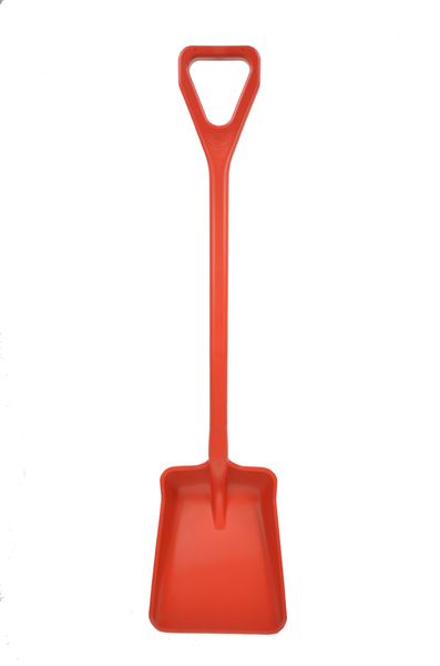 Pelle alimentaire plastique etroite 1107x362x347 mm, rouge