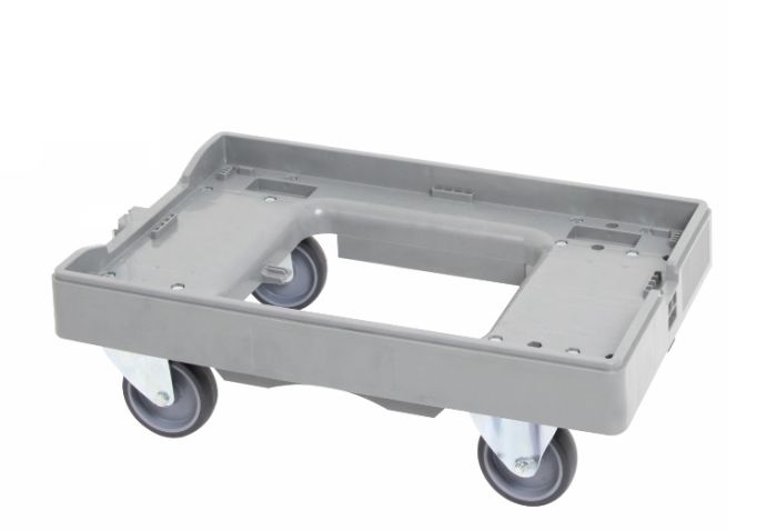 Chariot 600x400 mm plateau ouvert gris