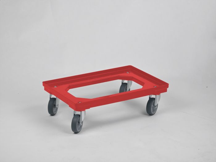 Chariot porte bac 600x400 mm max 200 kg ROUGE