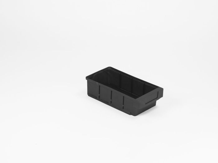 Bac tiroir plastique antistatique 300x93x83 mm maxi 3 cloisons noir