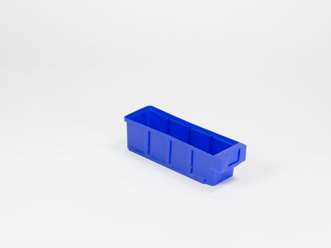 Bac tiroir plastique gerbable  300x93x83 mm maxi 3 cloisons blue
