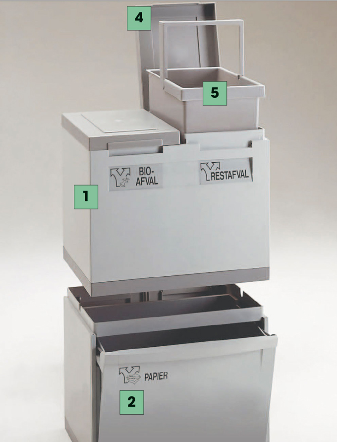 Poubelle de tri empilable modulable