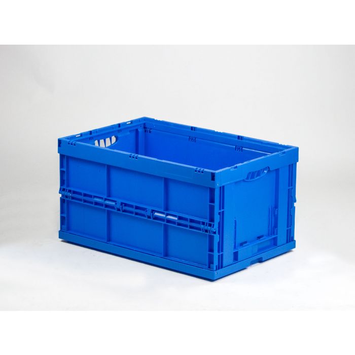 Caisse gerbable plastique coloris Bleu 60 litres 