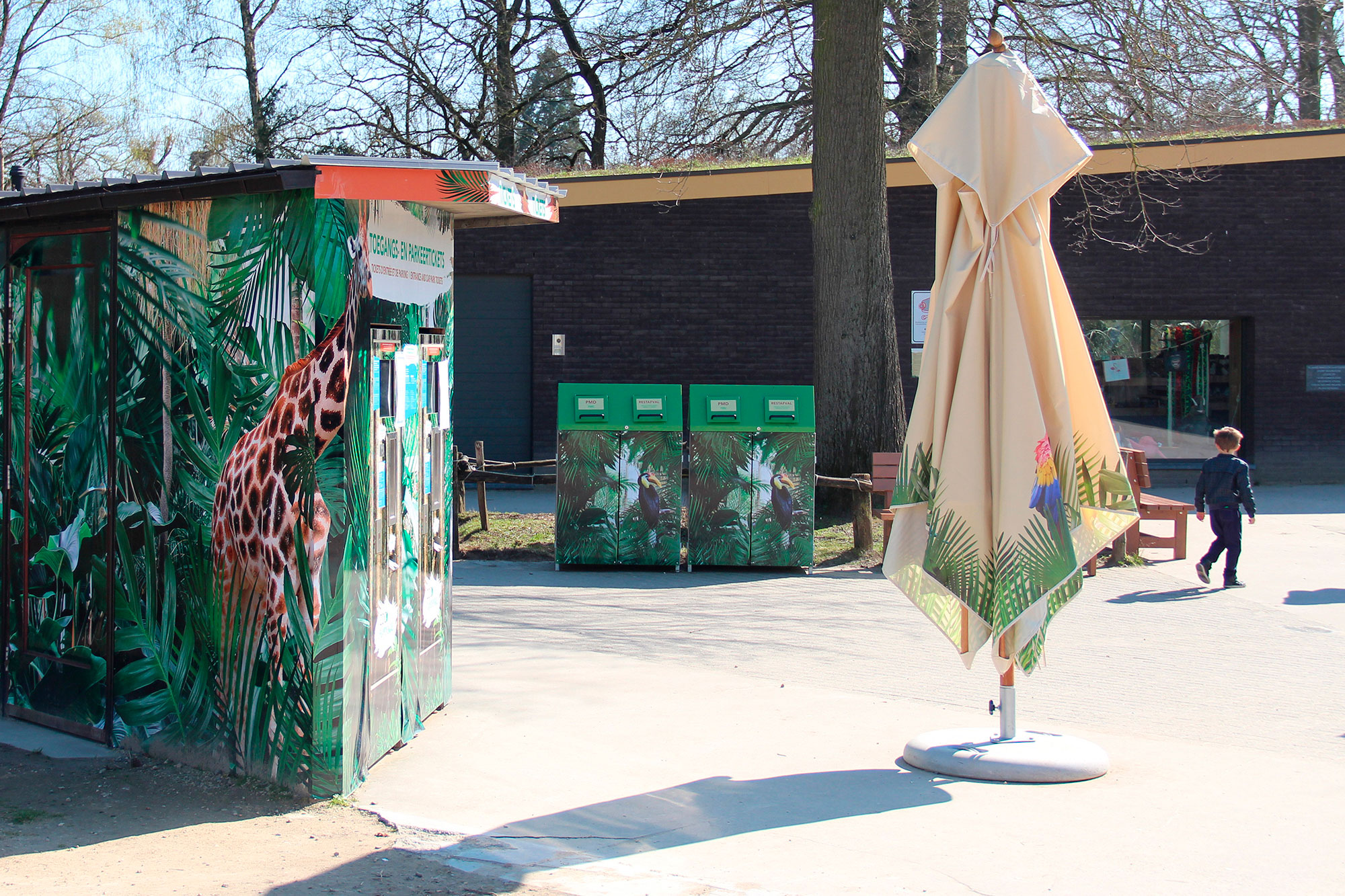 Séparation des déchets au zoo de Planckendael